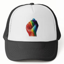 Rainbow Fist Mesh Hats