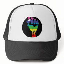 rainbow fist. hats