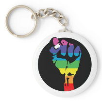 rainbow fist. keychain
