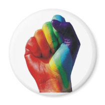 Rainbow Fist Fridge Magnet