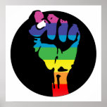 rainbow fist. posters
