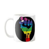 rainbow fists of fury coffee mugs