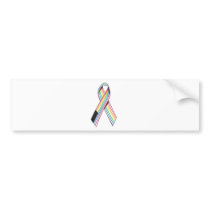 Rainbow Flag Ribbon Bumper Stickers