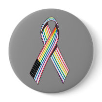 Rainbow Flag Ribbon Pin