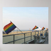 Rainbow flags Asbury Park NJ Posters