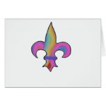 Rainbow Fleur De Lis Greeting Cards