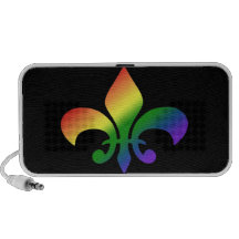 Rainbow Fleur de Lis Speaker