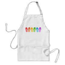 Rainbow Flip Flops Aprons