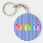 Rainbow Flip Flops Keychains