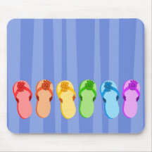 Rainbow Flip Flops Mousepads