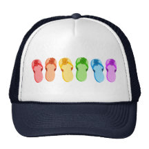 Rainbow Flip Flops Trucker Hats