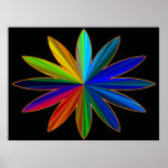 Rainbow Flower Poster