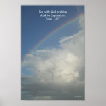 Rainbow, for with God nothing is impossible Print
