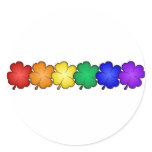 Rainbow Four Leaf Clovers stickers