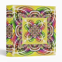 Rainbow Fractal Flower Binder