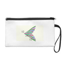Rainbow Fractal Fly Wristlet Purses