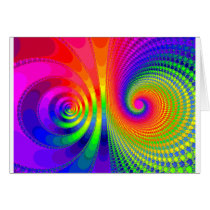 Rainbow Fractal Graphic Image Design cards