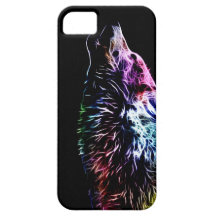 Rainbow Fractal wolf iPhone 5 Case