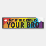 Rainbow Gay Slogan Bumper Sticker