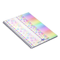 Rainbow gems notebook (Customizable!) notebooks