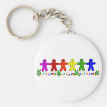 Rainbow Gingerbread Keychains