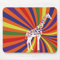 Rainbow Giraffe Art