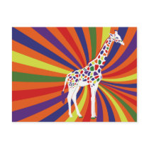 Rainbow Giraffe Art