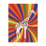 Rainbow Giraffe Art