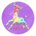 Rainbow Giraffe Stickers