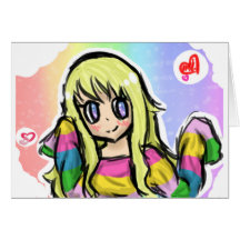 Rainbow Girl Cards