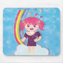 Rainbow Girl Mouse Pad