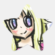 Rainbow Girl Star Sticker
