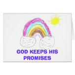 rainbow, GOD KEEPS HIS PROMISES Card