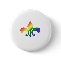 Rainbow Gradient Fleur de Lis Pins