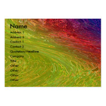 Rainbow Green Waves Business Card Templates