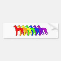 Rainbow Greyhound Bumper Stickers