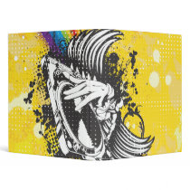 rainbow grunge winged dee jay design 3 ring binder