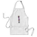 Rainbow Hair 3D Bonga Doll Halftone - Goth/Punk Aprons