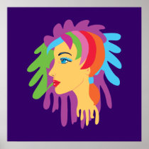 Rainbow Hair Art