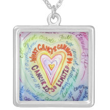 Rainbow Heart Cancer Cannot Do Necklace Jewellery