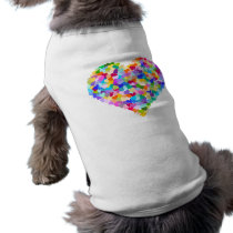 Rainbow Heart Confetti Dog Tee Shirt