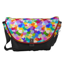 Rainbow Heart Confetti Messenger Bag