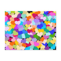 Rainbow Heart Confetti Postcards