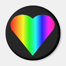Rainbow Heart Fridge Magnet