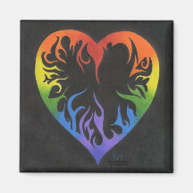 Rainbow Heart Fridge Magnets