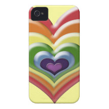 Rainbow Heart iPhone 4 Covers