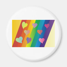 Rainbow heart magnet