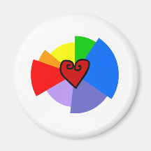 rainbow heart magnet