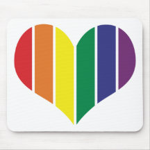 Rainbow Heart Mousepad