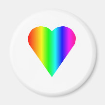 Rainbow Heart Refrigerator Magnets